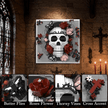 Where Gothic Art Blooms: Skull & Rose 3D Brick Wall Art | Mechanical Building Kits | BrickRoyal