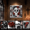 Where Gothic Art Blooms: Skull & Rose 3D Brick Wall Art | Mechanical Building Kits | BrickRoyal