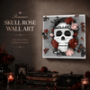 Where Gothic Art Blooms: Skull & Rose 3D Brick Wall Art | Mechanical Building Kits | BrickRoyal