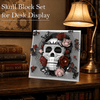 Where Gothic Art Blooms: Skull & Rose 3D Brick Wall Art | Mechanical Building Kits | BrickRoyal